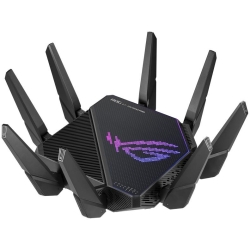 Router Gaming Wireless ASUS ROG Rapture GT-AX11000 PRO, AX11000, Tri-Band Gigabit, Wi-Fi 6, OFDMA, Gamer VPN, 2.5G Port, 10G Port, Game Boost, AiMesh, AiProtection Pro, 8 antene Wi-Fi