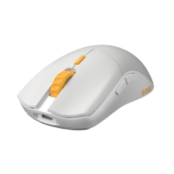 Mouse gaming Glorious Series One PRO Wireless - Genos - Forge, Ultrausor 50g, Alb Mat, Galben