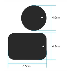 Set 2x Placuta metalica pentru suport magnetic telefon Techsuit MP03, negru