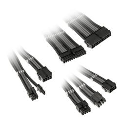 Set cabluri prelungitoare Kolink Core Adept, cleme incluse, Black/Grey, COREADEPT-EK-BGR