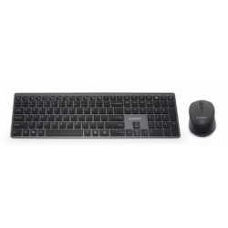 Set tastatura/mouse wireless, Gembird, KBS Eclipse M500, Negru