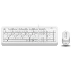 Set Tastatura si mouse cu fir, culoare alb cu Design ergonomic