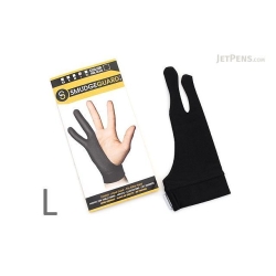 SmudgeGuard 2 finger gloves SG2,Black,Large