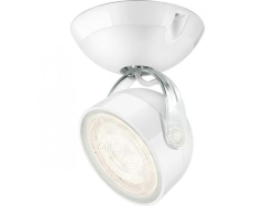 Spot LED Philips Dyna, 1x 3W, 230V, lumina calda, culoare alb