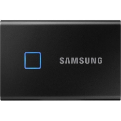 SSD extern Samsung T7 Touch, 2TB, USB 3.2 Gen2, Securizare Amprenta, Negru
