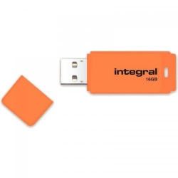 Stick memorie Integral Neon 16GB, USB 2.0, Orange