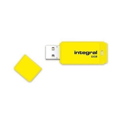 Stick memorie Integral Neon 32GB, USB 2.0, Yellow