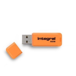 Stick memorie Integral Neon 8GB, USB 2.0, Orange