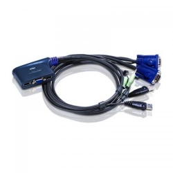 Switch KVM ATEN CS62US, 2-Port USB, 0.9m cables