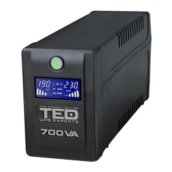 TED UPS Experts UPS 700VA LCD display Line interactive cu stabilizator 2 iesiri shuko TED UPS EXPERT, DZ088389