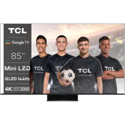 Televizor TCL MiniLed 85C845, 214 cm, Smart Google TV, 4K Ultra HD, 100hz, Clasa G (Model 2023)