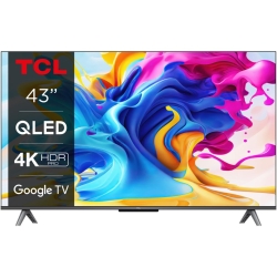 Televizor TCL QLED 43C645, 108 cm, Smart Google TV, 4K Ultra HD, Clasa G