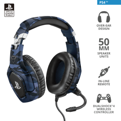 TRUST GXT 488 Forze-G PS4 Gaming Headset PlayStation official licensed product - blue
