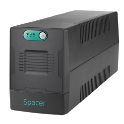 UPS Spacer, 800VA/480W, AVR, 2x Socket Schuko, indicatie status cu LED, 1 baterie 12V/9Ah, 