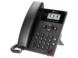 VVX 150 2-line Desktop Business IP Phone with dual 10/100 Ethernet ports. PoE only. Ships without power supply. 3 year partner premier service is included for China
