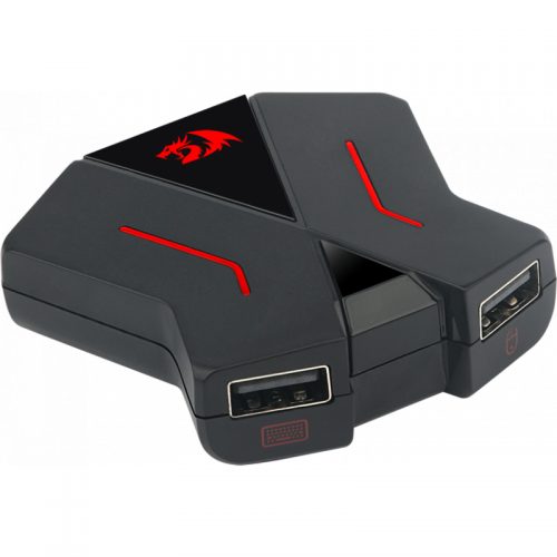 spin Mispend this Adaptor tastatura si mouse Redragon Eris pentru console, Black-Red