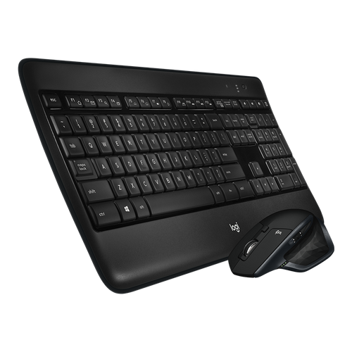 Kit Wireless Logitech MX900 - Tastatura, White LED, USB, Black + Mouse laser, USB, Black