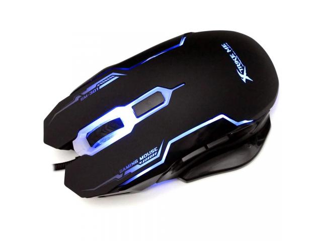 Mouse Optic XTRIKE ME GM-301, RGB LED, USB, Black